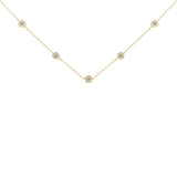 Sterling Silver Diamond Station Necklace (1/2 cttw, K-L Color, I2-I3 Clarity)-2 thumbnail 3