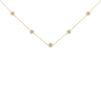 Sterling Silver Diamond Station Necklace (1/2 cttw, K-L Color, I2-I3 Clarity)