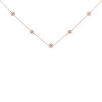 Sterling Silver Diamond Station Necklace (1/2 cttw, K-L Color, I2-I3 Clarity)