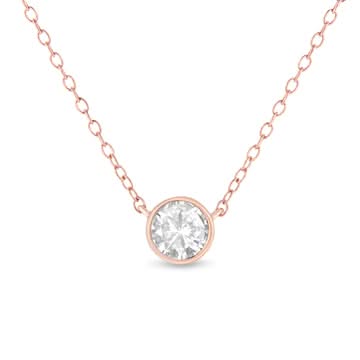 .925 Sterling Silver 1/2 Cttw Diamond Bezel 18