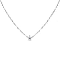 14K White Gold Pear Shape Lab Grown Diamond Solitaire Pendant Necklace (F-G Color, VS2-SI1 Clarity)