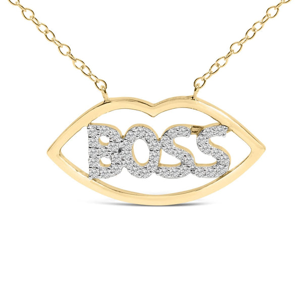 14K Yellow Gold Plated Silver 1/4 Cttw Diamond 