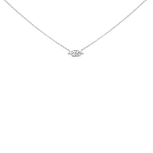 14K White Gold 1/2 Cttw Marquise Lab-Grown Diamond East West Solitaire 18" Pendant Necklace (F-G Color, VS2-SI1 Clarity)-1
