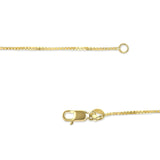 Unisex Solid 14K Gold 0.75mm Classic Box Chain Necklace-2 thumbnail 3