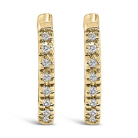 14K Rose Gold 1/5 CTW Diamond Huggie Hoop Earrings (K-L Color, I2-I3 Clarity)