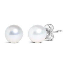 14K Gold Cultured Freshwater Pearl Solitaire Stud Earrings-2