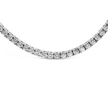 14K White Gold 10 3/4 Cttw Lab Grown Diamond Tennis Necklace-1