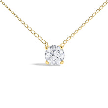 14K Gold Floating 1/2 Cttw Lab Grown Diamond Solitaire Pendant Necklace - 18" Inches-3