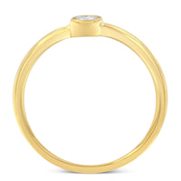 14K Yellow Gold Plated .925 Sterling Silver Miracle Set Diamond Ring (1/20 Cttw, J-K Color, I1-I2 Clarity)