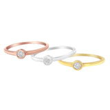 Tri-Color 14K Gold Plated .925 Sterling Silver 1/6 Cttw Round Miracle-Set Diamond Stacking Promise Ring Set (J-K Color, I1-I2 Clarity)-3 thumbnail 4
