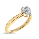 14K Yellow Gold Plated .925 Sterling Silver 1/10 Cttw Round-Cut Diamond Heart Engagement Ring (I-J Color, I3 Clarity)-3 thumbnail 4