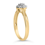 14K Yellow Gold Plated .925 Sterling Silver 1/10 Cttw Round-Cut Diamond Heart Engagement Ring (I-J Color, I3 Clarity)-4 thumbnail 5