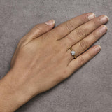 14K Yellow Gold Plated .925 Sterling Silver 1/10 Cttw Round-Cut Diamond Heart Engagement Ring (I-J Color, I3 Clarity)-2 thumbnail 3