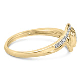 14K Yellow Gold Plated .925 Sterling Silver Diamond Accent Filigree Heart Promise Ring (I-J Color, I3 Clarity)-1 thumbnail 2