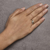 14K Yellow Gold Plated .925 Sterling Silver Diamond Accent Filigree Heart Promise Ring (I-J Color, I3 Clarity)-2 thumbnail 3