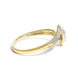 10K Yellow Gold Diamond Accent Filigree Heart Promise Ring (I-J Color, I3 Clarity)-1 thumbnail 2