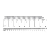 18K White Gold 7 1/2 Cttw Diamond 3 Row Floral Link Bracelet (G-H Color, VS1-VS2 Clarity) - 7 