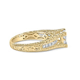 14K Yellow Gold 1.0 Cttw Princess Composite Diamond Engagement Ring (G-H Color, VS1-VS2 Clarity) - Size 7-1 thumbnail 2