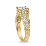 14K Yellow Gold 1.0 Cttw Princess Composite Diamond Engagement Ring (G-H Color, VS1-VS2 Clarity) - Size 7-4 thumbnail 5