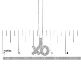 Sterling Silver 1/4 Cttw Diamond Pavé XO Pendant Necklace-4 thumbnail 5