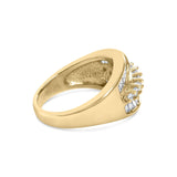 14K Yellow Gold 1.00 Cttw Diamond Cocktall Cluster 5 Stone Ring (H-I Color, SI1-I1 Clarity) - Ring Size 7-1 thumbnail 2