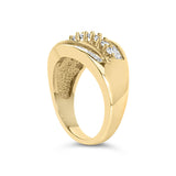 14K Yellow Gold 1.00 Cttw Diamond Cocktall Cluster 5 Stone Ring (H-I Color, SI1-I1 Clarity) - Ring Size 7-4 thumbnail 5