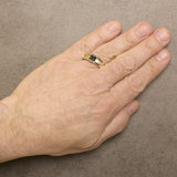 Men's 14K Yellow Gold Plated Sterling Silver 1/2 Cttw Black Diamond Band Ring-2 thumbnail 3