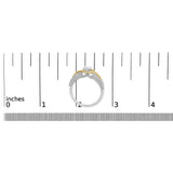 14K Two-Toned Gold Diamond 3/8 Cttw Diamond Split Shank and Beaded Halo Engagement Ring (G-H Color, VS2-SI1 Clarity) - Size 7-4 thumbnail 5