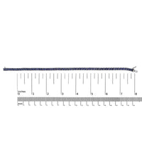 Men's .925 Sterling Silver Created Blue Sapphire Tennis Bracelet - 8.5
