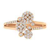 .925 Sterling Silver 1/2 Cttw Diamond Scatter Composite Bypass Ring (I-J Color, I1-I2 Clarity)-2 thumbnail 3
