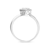 10K White Gold 3/8 Cttw Round-Cut Lab Grown Diamond Cluster Pear Promise Ring (G-H Color, VS2-SI1 Clarity)-2 thumbnail 3
