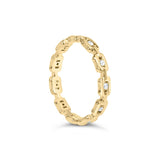 10K Yellow Gold 1/10 Cttw Paperclip Style Link Band Ring (H-I Color, I1-I2 Clarity)-2 thumbnail 3