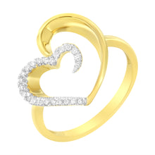 14KT Yellow Gold 1/10 ctw. Diamond Heart Shape Ring (K-L, I1-I2)-2
