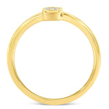 14K Yellow Gold Plated .925 Sterling Silver 1/20 Carat Diamond Square Cushion-Shaped Miracle Set Petite Fashion Promise Ring (J-K Color, I1-I2 Clarity)-2 thumbnail 3