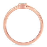 14K Rose Gold Plated .925 Sterling Silver 1/20 Carat Diamond Square Cushion-Shaped Miracle Set Petite Fashion Promise Ring (J-K Color, I1-I2 Clarity)-2 thumbnail 3