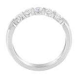 14K White Gold 1/2 cttw Diamond 5-Stone Band Ring (H-I Clarity, SI2-I1 Color)-2 thumbnail 3