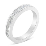 Women's 18K White Gold Princess Cut Diamond Band Ring (1 Cttw, G-H Color, SI1-SI2 Clarity)-2 thumbnail 3
