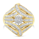 10K Yellow Gold Diamond Ring (1 Cttw, I-J Color, I2-I3 Clarity)-2 thumbnail 3