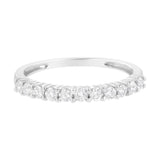 IGI Certified 1/2 Cttw Diamond 10K White Gold Prong Set Fluted Band Style Ring (I-J Color, I2-I3 Clarity)-2 thumbnail 3