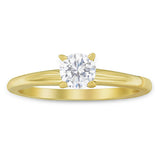 GIA Certified 14k Gold 1/2 Cttw Diamond Solitaire Engagement Ring (H Color, SI1 Clarity)-2 thumbnail 3
