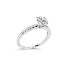 14K White Gold 1.0 Cttw Round Lab Grown Diamond 4 Prong Solitaire Engagement Ring (F-G Color, VS2-SI1 Clarity)-2