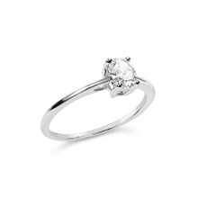 14K White Gold 1/2 Cttw Oval Lab Grown Diamond 4 Prong Solitaire Engagement Ring (F-G Color, VS2-SI1 Clarity)-2