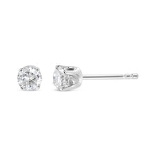 14K White Gold 1.0 Cttw 4-Prong Set Brilliant Round-Cut Solitaire Lab Grown Diamond Push Back Stud Earrings (E-F Color, VVS2-VS1 Clarity)-2