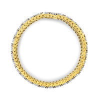 10K Yellow Gold 10 CTW 1/3 Cttw Alternating Coco Color and White Diamond 5 Row Tennis Bracelet (Brown/H-I Color, SI1-SI2 Clarity) - Size 7.25