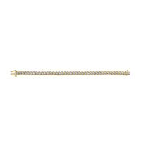18K Yellow Gold 4.0 Cttw Round-Cut Diamond S-Link 7