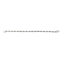 14k White Gold 2 1/4 Cttw Champagne Diamond Bar Link 7" Bracelet (Champagne Color, I1-I2 Clarity)-2