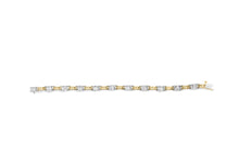 14K Two-Tone Gold 1.00 Cttw Princess-Cut Diamond Chain Link 7" Bracelet (H-I Color, SI1-SI2 Clarity)-2