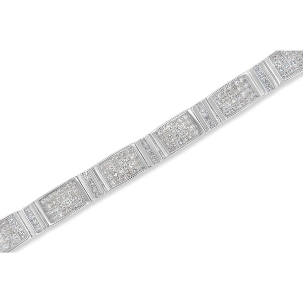 14K White Gold 7.0 Cttw Princess Cut Diamond 7