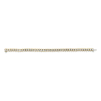 14K Yellow Gold 8.00 Cttw Half Bezel Set Diamond Tennis Bracelet (H-I Color, SI2-I1 Clarity) - 7