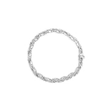 14K White Gold 2.00 Cttw Diamond Cluster and Spiral Link Bracelet (I-J Color, I1-I2 Clarity) - 7"-2